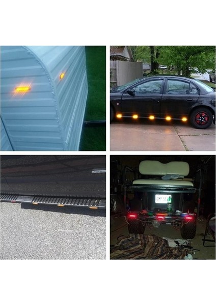 Mavi Kamyon Römorku Yan Işaret Göstergeleri Işığı Araba Sinyali Fren Arka Uyarı Arka Lambası LED 12V 24V Uyarı Lambası (Yurt Dışından) indirimleri