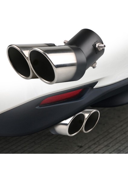 M Stili Yazın Arayüz Singledual Outlet Evrensel Araba Egzoz Ucu Paslanmaz Çelik Oto Susturucu Kuyruk Borusu Araba Aksesuarları 1.5l-2.2l Için (Yurt Dışından)