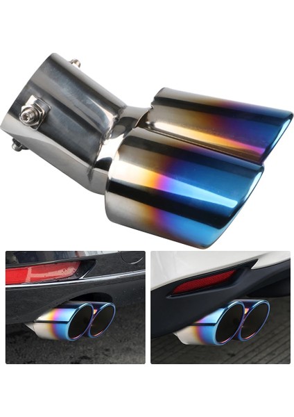 M Stili Yazın Arayüz Singledual Outlet Evrensel Araba Egzoz Ucu Paslanmaz Çelik Oto Susturucu Kuyruk Borusu Araba Aksesuarları 1.5l-2.2l Için (Yurt Dışından) indirimleri