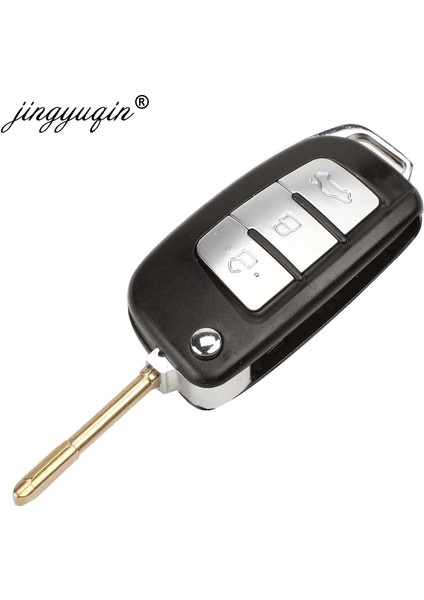 HU101 Yükseltme Anahtarı Ford Focus Fiesta Için 3 Düğme Modifiye Flip Katlanır Uzaktan Anahtar Kabuk C-Max S-Max Ka Mondeo Galaxy Fob Kılıf HU101 FO21 Blade (Yurt Dışından)
