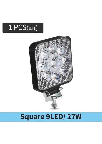 Altın Tarzı Araba LED Çalışma Işığı Md 27 Watt 48 Watt Dc Volt Parlak Sel Spotları Kamyon 4x4 4WD (Yurt Dışından)