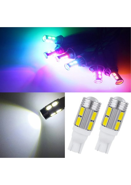 10 LED Tarzı Kristal Mavi T10 W5W Beyaz Kırmızı Mavi Yeşil Oto LED Gövde Fren Dönüş Sinyali Ampul Otopark Kuyruk Işıkları Ters Lamba Plaka Işık 12 V (Yurt Dışından) indirimleri