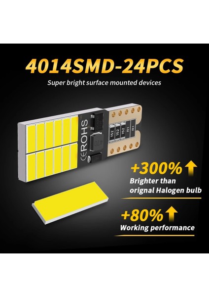 Beyaz 2x T10 W5W Smd Araba LED Ampul Canbus Oto Gümrükleme Kama Yan Işık Iç Kubbe Okuma Lambaları Yok Ek Beyaz (Yurt Dışından) fiyatları