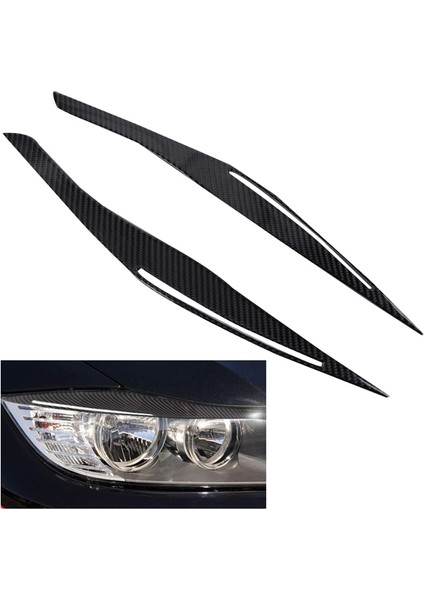 Siyah Stil Karbon Fiber Far Göz Kapağı Kaş Kapağı Çıkartmalar Bmw E90 Eı 335I M3 Için Trim (Yurt Dışından) modelleri
