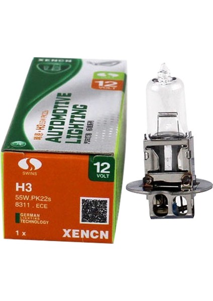 Xiyu Shop H3-12V-55W PK22'LER Xen Orijinal H1 H4 H3 H7 H8 H9 H11 H16 Hb3 Hbv Işık Standart Lamk Far Oto Sis Lambası Araba Halojen Ampul (Yurt Dışından)