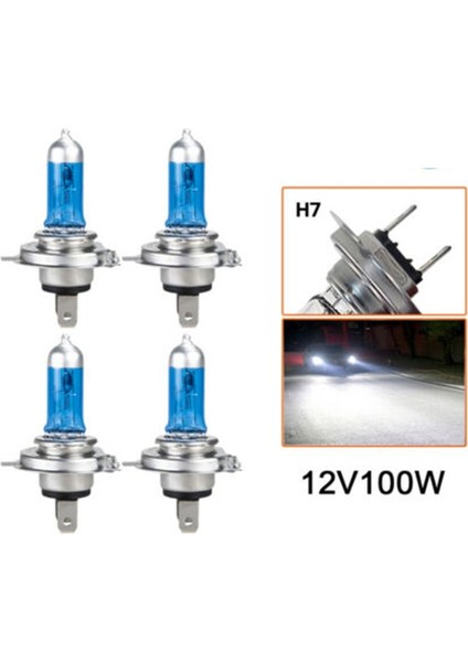 2 Adet H7 Araba H1 H7 H11 Halojen Ampuller Hid Süper Beyaz Etkisi Farlar Ampuller 12V 6000K Kafa Lambaları Araba Kaynağı Park Işığı (Yurt Dışından)