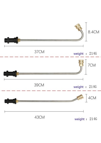 Renksiz Stil Basınçlı Yıkayıcılar Oluk Temizleme Değnek Ucu Metal Jet Lancewand "karcher K2 K3 K4 K5 K6 K7 Için Hızlı Bağlantı (Yurt Dışından) modelleri