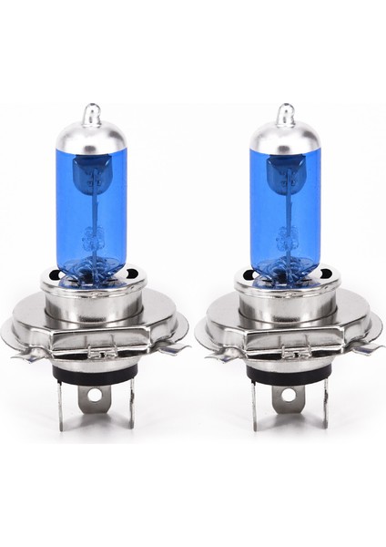 2 Adet H4 12V 100W 6000K Araba Xenon Far Ampülleri Süper Beyaz Işık Halojen Lamba Mavi Kabuk Araba Aksesuarları (Yurt Dışından)