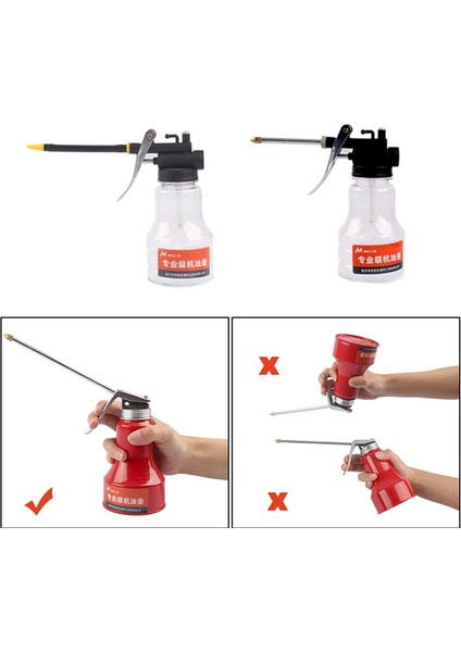 300ML Tarzı Yağ Tenekesi Yağlayıcı Yağlama Yağı Metal Plastik Makine Yağ Potu Genişletilmiş Hortum Yüksek Basınç Pompası Gres Tabancaları Araba Tamir Aracı (Yurt Dışından) modelleri