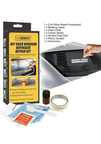 Diy Hızlı Tamir Araba Arka Cam Buğu Çözücü Tamir Takımı Buz Çözücü Fix Pencere Isıtıcı Cam Izgara Kırık Çizgiler Çizik Tamir Takımı (Yurt Dışından)