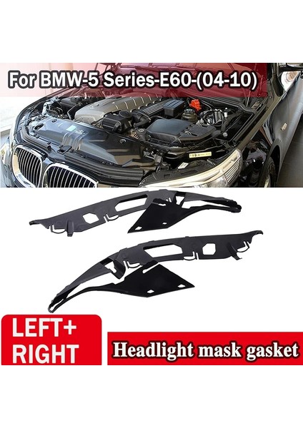 Sol Parça Stili Araba Far Lens Contası Kabuk Kapak Kauçuk Conta Sol Sağ Taraf Bmw 5 Serisi E Için Fit (Yurt Dışından) fırsatları