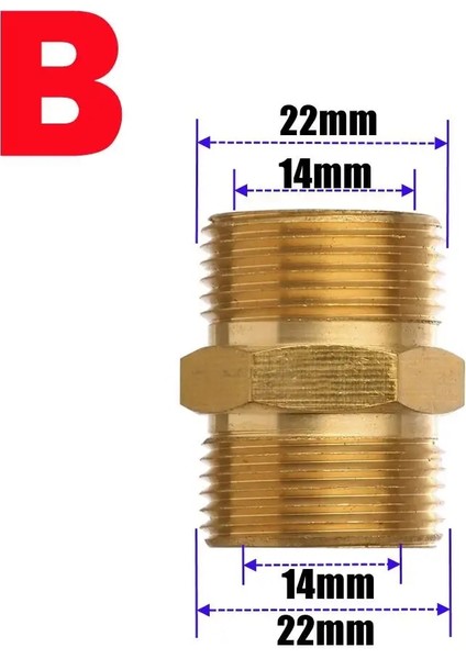 Kahverengi Tarzı Bakır ve Bira Dişli Konnektör Hortum Bağlayıcı Adaptör Bağlantısı Yüksek Basınç I (Yurt Dışından)