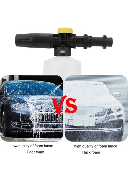 Beyaz Stil 750 ml Araba Sabun Köpük Jeneratörü Yüksek Basınçlı Yıkayıcı Ayarlanabilir Püskürtme Memesi Lance Karcher K2 K3 K4 K5 K6 K7 Araba Aksesuarları (Yurt Dışından) fırsatları