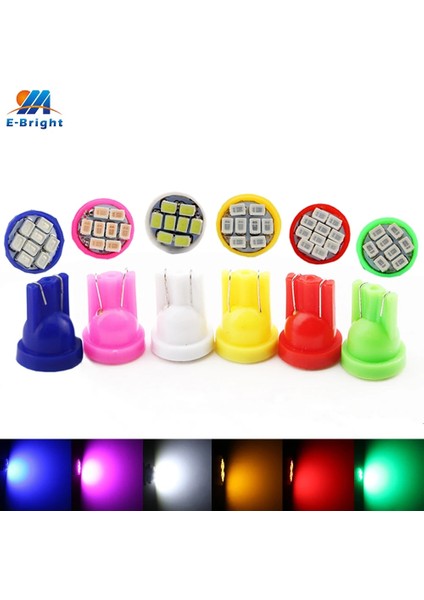 Ac Dc 6V Stili Mavi Acdc 6V 6.3V Dc 12V 24V LED Ampul Arcade Pinball Araba Işık W5W Smd LED Beyaz Mavi Kırmızı Yeşil Amber Pembe (Yurt Dışından)
