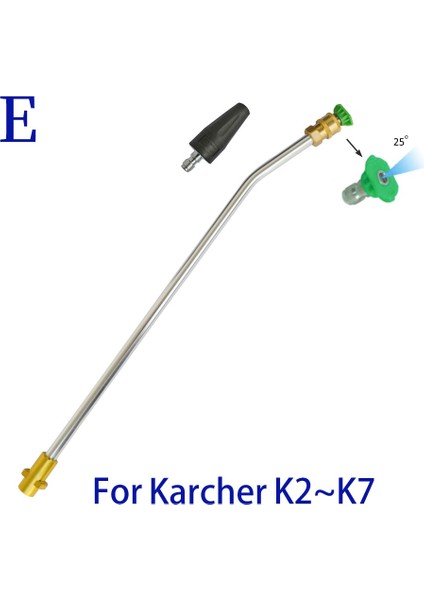 Gümüş Tarzı Basınçlı Yıkayıcı Metal Değnek Ipuçları Su Püskürtme Lance Mızrak Hızlı Jet Ipuçları Karcher K Için Döner Turbo Nozul Yüksek Basınçlı Yıkayıcı (Yurt Dışından)