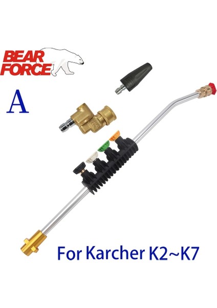 Gümüş Tarzı Basınçlı Yıkayıcı Metal Değnek Ipuçları Su Püskürtme Lance Mızrak Hızlı Jet Ipuçları Karcher K Için Döner Turbo Nozul Yüksek Basınçlı Yıkayıcı (Yurt Dışından)