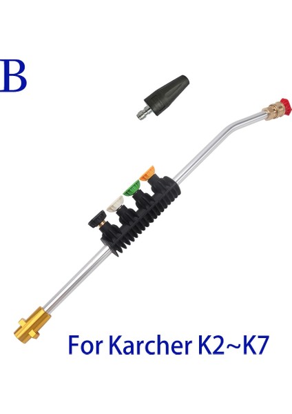 Gümüş Tarzı Basınçlı Yıkayıcı Metal Değnek Ipuçları Su Püskürtme Lance Mızrak Hızlı Jet Ipuçları Karcher K Için Döner Turbo Nozul Yüksek Basınçlı Yıkayıcı (Yurt Dışından)