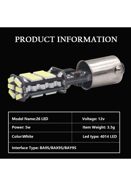 Mavi Stil BAX9S 1 Adet Canbus BA9S BAX9S BAY9S H21W T4W H6W W5W LED T10 LED LED Yan Kama Işık Iç Sinyal Lambası 12V Beyaz (Yurt Dışından) fırsatları