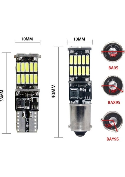 Mavi Stil BAX9S 1 Adet Canbus BA9S BAX9S BAY9S H21W T4W H6W W5W LED T10 LED LED Yan Kama Işık Iç Sinyal Lambası 12V Beyaz (Yurt Dışından) indirimleri
