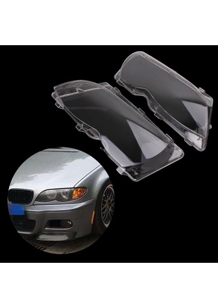 Doğru Stil Araba Aksesuarları Far Su Geçirmez Şeffaf Lensler Değiştirme Bmw E46 4 Dr Için Sol ve Sağ Far (Yurt Dışından) fiyatları