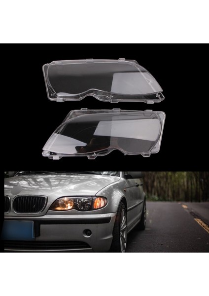 Doğru Stil Araba Aksesuarları Far Su Geçirmez Şeffaf Lensler Değiştirme Bmw E46 4 Dr Için Sol ve Sağ Far (Yurt Dışından) fırsatları