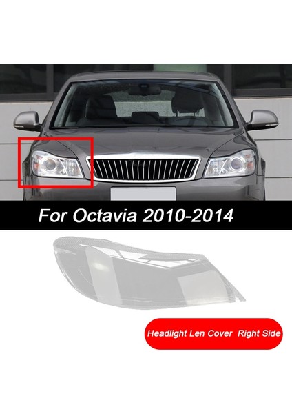 Doğru Stil Skoda Octavia Için Araba Ön Yan Far Şeffaf Lens Kapağı Başkanı Işık Lambası Abajur Kabuk (Yurt Dışından)