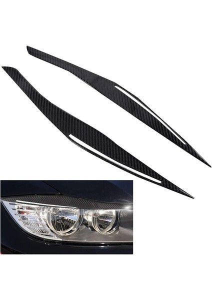 Siyah Stil Karbon Fiber Far Göz Kapağı Kaş Kapağı Çıkartmalar Bmw E90 Eı 335I M3 Için Trim (Yurt Dışından) modelleri