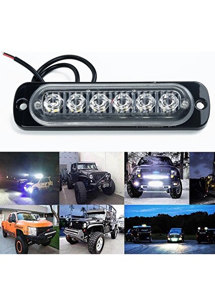 Xiyu Shop 6 LED Araba Dış Işıklar Oto Araba Kamyon Çalışma Bar Lambası Sürüş Sis Offroad Suv 4WD Spot Işığı Gündüz Çalışan Işık (Yurt Dışından)