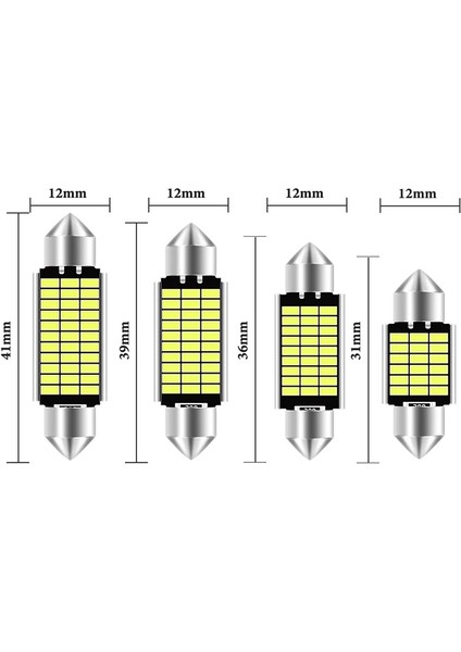 Beyaz Stil 36MM 10 Adet Festoon Yüksek Li Süper Parlak LED Ampul C5W C10W Araç Plaka Işık Oto Iç Okuma Kubbe Lambası (Yurt Dışından) indirimleri