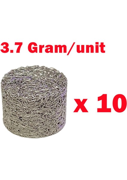 3.7 Gram 10 Adet Stil 5 Gram Köpük Lance Mesh Filtreler Paslanmaz Çelik Tablet Yedek Filtre Jeneratör Aksesuarları (Yurt Dışından)
