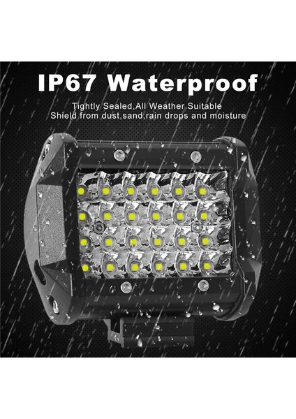 72W 1 Adet Tarzı 120W 72W LED Çalışma Işık Çubuğu Süper Parlak Sis Lambası 12V 24V Off Road Için Far 4x4 Kamyon Traktör Tekne Suv Atv LED Işık (Yurt Dışından)