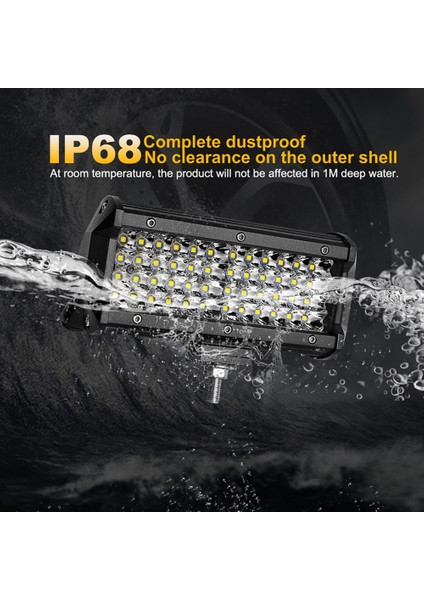 1 Adet 60W Lamba Stili Nlpearl 72W 144W Işık Barwork Işık Spot LED Işık Çubuğu Kamyon Sürüş Için Offroad Tekne Araba Traktör 4x4 Suv Atv 12V 24V (Yurt Dışından) indirimleri
