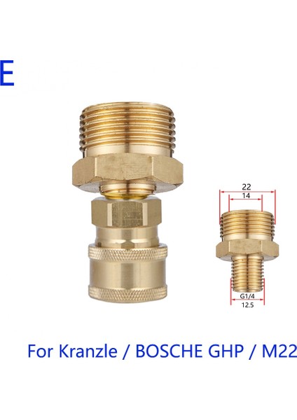 Gümüş Tarzı Hızlı Bağlantı "püskürtme Tabancası Değnek Lance Bayonet Adaptörü Araba Temizliği Için, Nilfisk Karcher Parkside Michelin Basınçlı Yıkama Makinesi Için (Yurt Dışından)