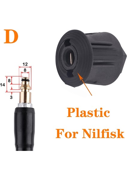Nilfisk Stili Için Plastik Nilfisk Stihl Bosch Için Yüksek Basınçlı Yıkayıcı Çıkış Hortumu Adaptörü Bağlayıcı Sprey Wter Tabancası Araba Yıkama Hortumu Ortak Aksesuarları (Yurt Dışından)