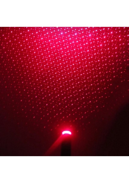 Kırmızı Araba Çatı Yıldız Işığı Iç LED Yıldızlı Lazer Atmosfer Ortam Projektörü USB Oto Dekorasyon Gece Ev Dekorasyonu Galaxy Işıkları (Yurt Dışından)