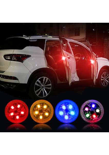 Mavi - 2 Adet Kablosuz Manyetik Araba Açılış Kapı Uyarı Işığı LED Strobe Yanıp Sönen Anti Arka Uç Çarpışma Gösterge Işıkları Sinyal Lambası (Yurt Dışından) indirimleri