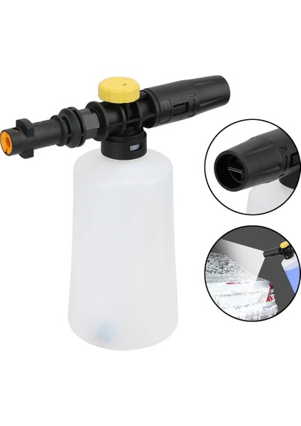 Beyaz Stil 750ML Yüksek Basınçlı Temizleyici Araba Yıkama Sabunu Köpürtücü Ayarlanabilir Püskürtme Memesi ile Karcher K2 K3 K4 K5 K6 K7 Oto Aksesuarları (Yurt Dışından)