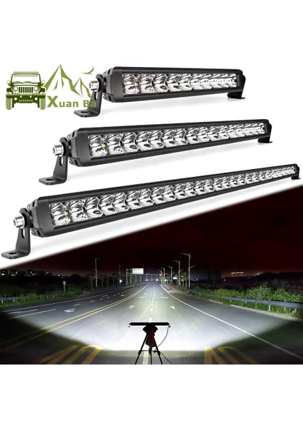 Sadece Tel Stili Sli Inch LED Çalışma Işık Çubuğu 4x4 Kamyon Için Offroad Atv Uaz Combo Işın Off Road 12V 24V Sürüş Barra Işıkları (Yurt Dışından) fırsatları