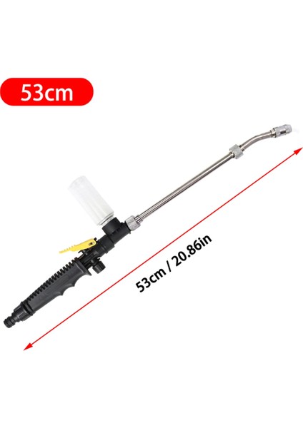 53CM Tarzı cm Araba Yüksek Basınçlı Su Tabancası Jet Bahçe Yıkayıcı Hortum Değnek Meme Püskürtücü Sulama Sprey Yağmurlama Temizleme Aracı Fırça (Yurt Dışından)
