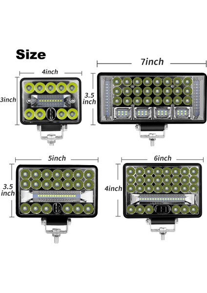 2 Adet 4 Inç 54W Tarzı Nlpearl 4'' 5'' 6'' 7 Inç LED Işık Çubuğu Offroad Spot Sel Kamyon Araba Tekne Traktör Için LED Çalışma Işığı 4x4 Atv Farlar 12V 24V (Yurt Dışından) indirimleri