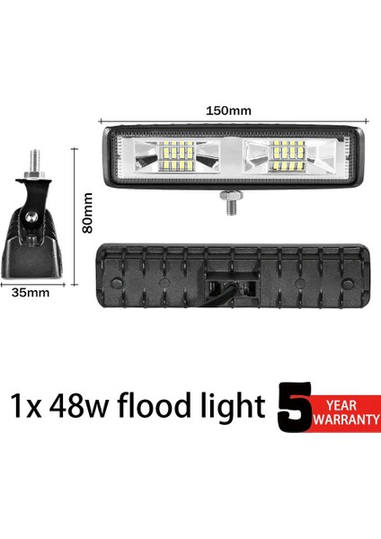 1x 48W Sel Işık Stili LED Bar 18W 30W 48W 54W 4x4 Off Road Için LED Işık Çubuğu 12V 24V Araba Sis Lambası Için LED Çalışma Işığı Geri Vites Lambası Sel Spot Işın (Yurt Dışından)
