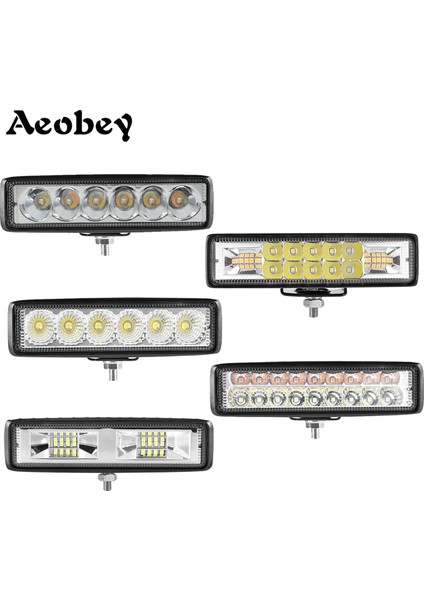 1x 48W Sel Işık Stili LED Bar 18W 30W 48W 54W 4x4 Off Road Için LED Işık Çubuğu 12V 24V Araba Sis Lambası Için LED Çalışma Işığı Geri Vites Lambası Sel Spot Işın (Yurt Dışından) fiyatları