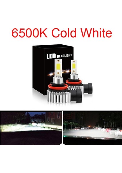 H1 Stili 6500K 2 Adet H7 LED Turbo Araba Far H1 H4 H Hb Hb H7 Lamba Ampul Lm 6000K Mze Araba Far Sis Lambası (Yurt Dışından)