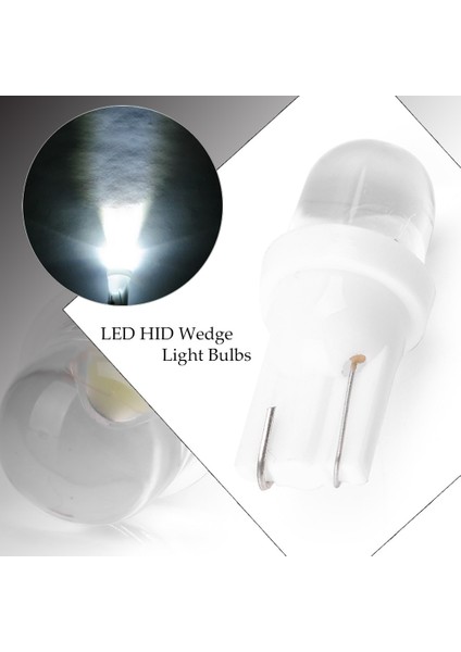 2 Adet Evrensel Araba Aksesuarları Aydınlatma T10 W5W LED Hıd Işık Lambası Ampuller Dome Plaka Beyaz (Yurt Dışından)