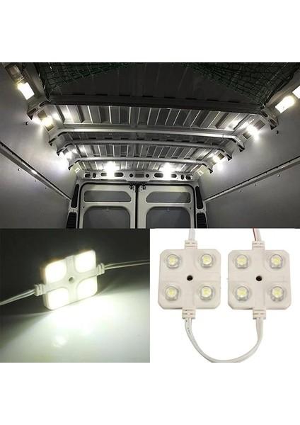 Beyaz Stil 20 LED Römork Kamyonlar Için 5x4 LED Iç Işıklar Kiti Araba Tavan Işık Kiti Van Iç Tavan Işık Karanlıkta Glow LED Etiket Işık (Yurt Dışından) modelleri