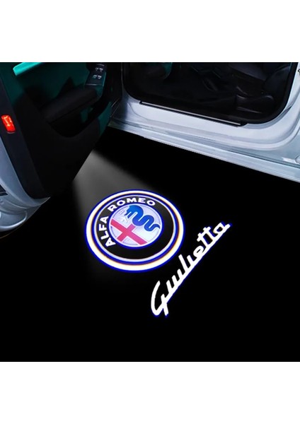 Stil 11 Alfa Romeo LED Araba Kapı Içın 2 Adet Karşılama Işığı Logo Projektör Giulia Giulietta Mito Stelvio Brera Araba-Styling (Yurt Dışından)