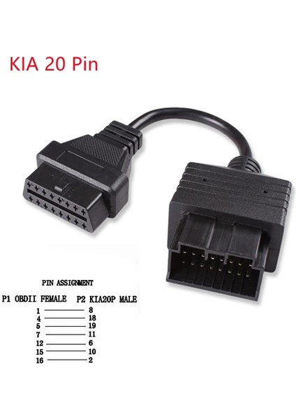 Kıa 20PIN Tarzı Araç Teşhis Kablosu Obd2 Konnektörü Obdll Adaptörü Gm GM12 Için Bmw Için Gaz Için Kıa Için Benz Için Mümkün (Yurt Dışından)