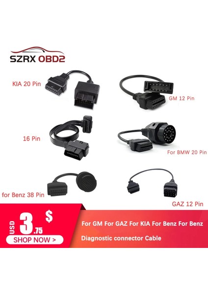 Kıa 20PIN Tarzı Araç Teşhis Kablosu Obd2 Konnektörü Obdll Adaptörü Gm GM12 Için Bmw Için Gaz Için Kıa Için Benz Için Mümkün (Yurt Dışından) fiyatları