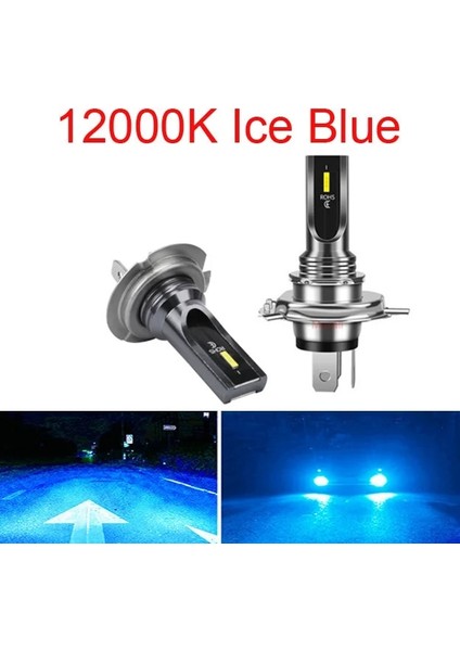 H8 Stili 12000K Buz Mavisi 2 Adet Yeni 4300K ​​k 80W Lm Araba LED Far H1 H4 H7 H8 H9 H Hb Hb4 Uzun Far Oto Işıkları Ampul Oto Turbo (Yurt Dışından)