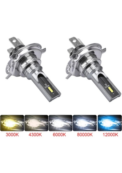 H8 Stili 12000K Buz Mavisi 2 Adet Yeni 4300K ​​k 80W Lm Araba LED Far H1 H4 H7 H8 H9 H Hb Hb4 Uzun Far Oto Işıkları Ampul Oto Turbo (Yurt Dışından)